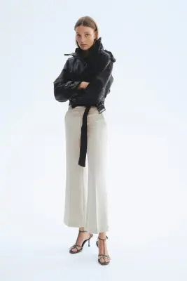 Pantalon bootcut 7/8 - Beige clair — photo 2