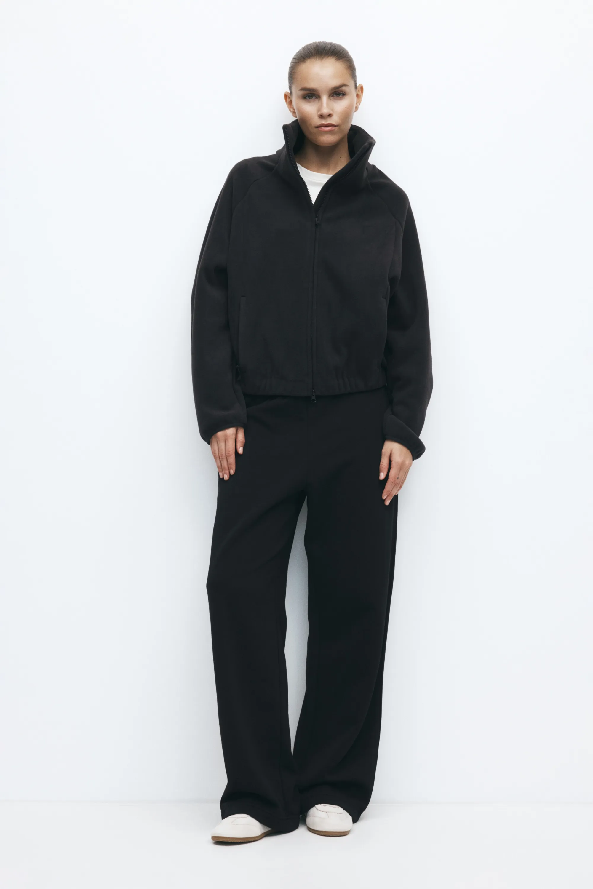 Veste de sport en polaire - Noir