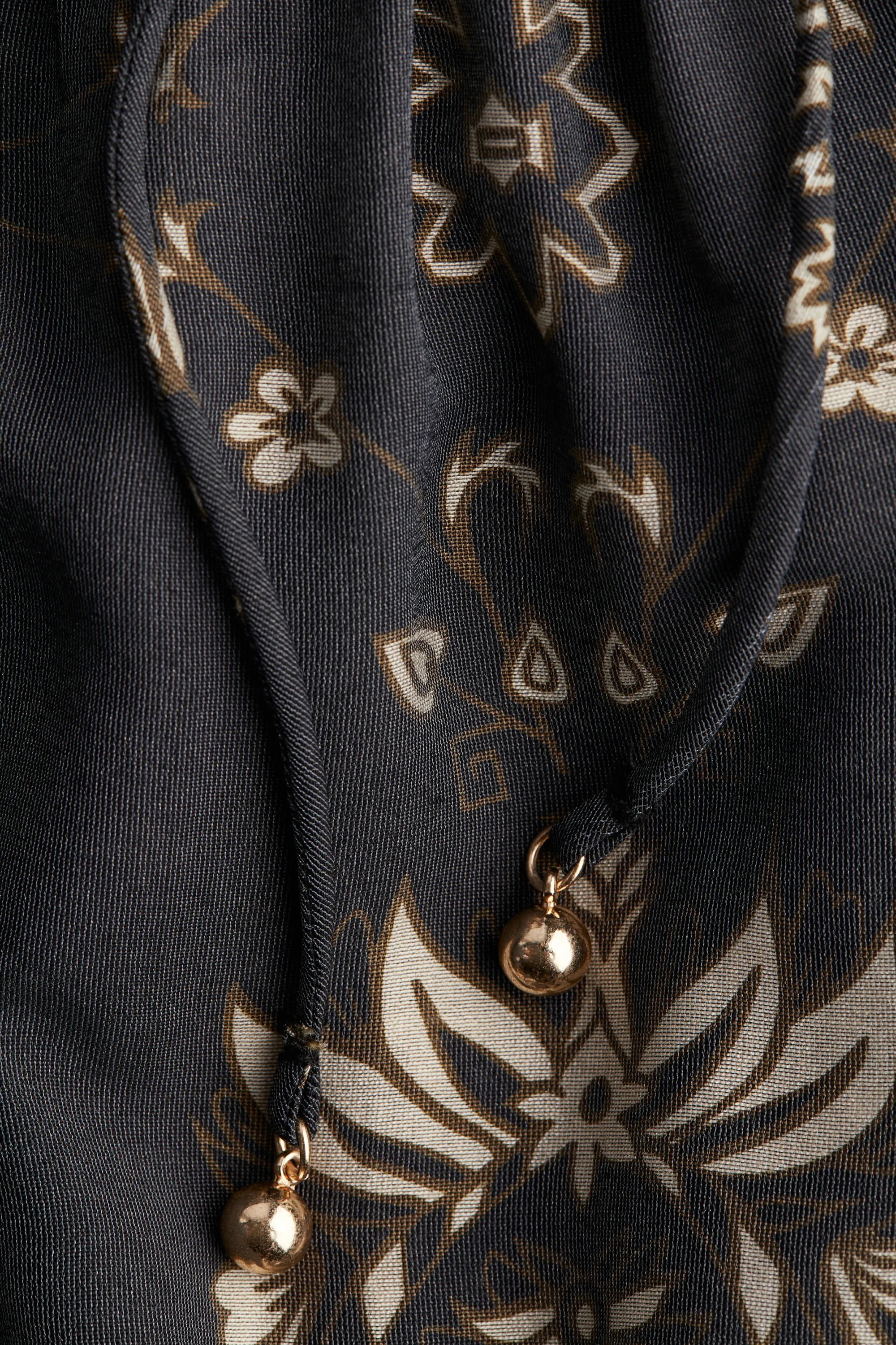 Robe à smocks - Noir/motif