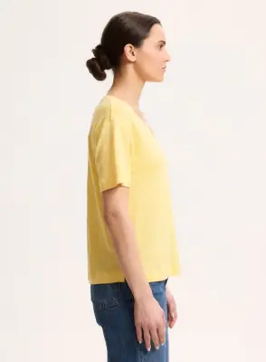 T-shirt en lin et élasthanne — photo 2