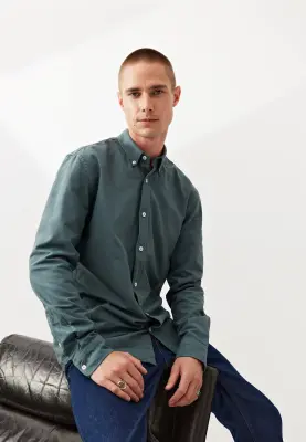La chemise oxford - Pétrole — photo 2