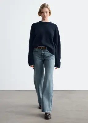 Pull en maille - Bleu foncé — photo 3