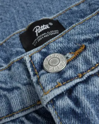 Laserprint Whiskers Denim Pants Light Blue Denim — photo 5