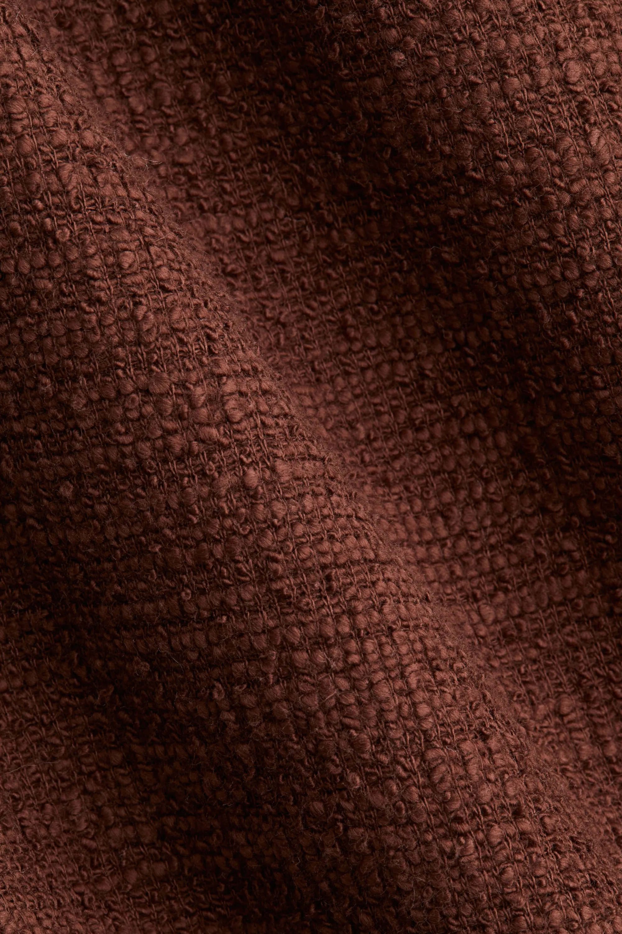 Jupe frangée en bouclette - Marron