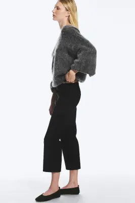Pantalon de costume court taille basse - Noir — photo 2