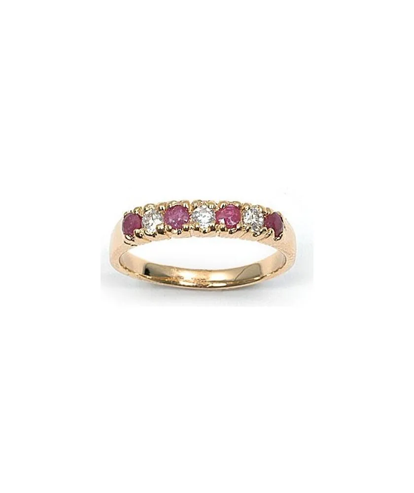 Bague demi alliance oz rouges blancs t54 5229por-54