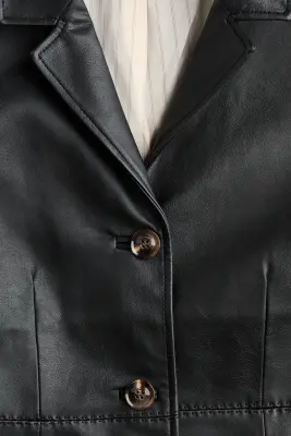 Veste en tissu enduit - Noir — photo 4