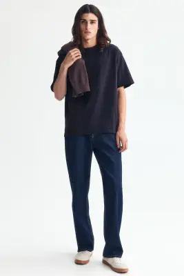 T-shirt Relaxed Fit - Bleu — photo 1