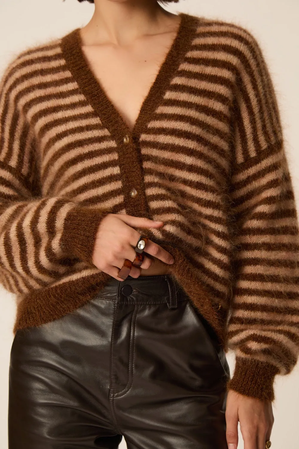 Gilet Alvaro Cognac Chiné Blush Chiné