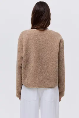 Veste en tissu Teddy bear - Beige ancien — photo 5