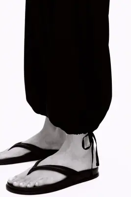 MAMA Pantalon ballon à cordon - Noir — photo 2
