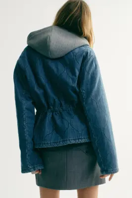 Veste matelassée en denim - Bleu denim — photo 3