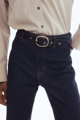 Flared High Jeans - Bleu denim foncé — photo 1