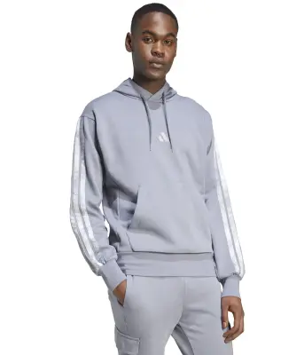 ADIDAS SWEAT CAPUCHE GRANDE LONGUEUR Gris — photo 3