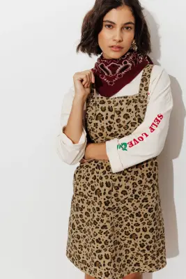 Robe-salopette léopard Femme — photo 5