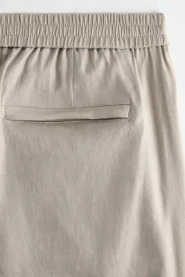 Short Easy-care Relaxed Fit en lin mélangé - Beige — photo 5
