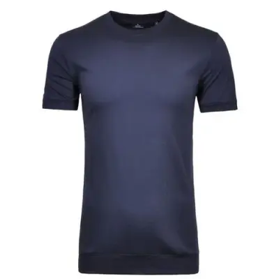 RAGMAN TEE SHIRT GRANDE LONGUEUR PIMA COTON Marine — photo 1