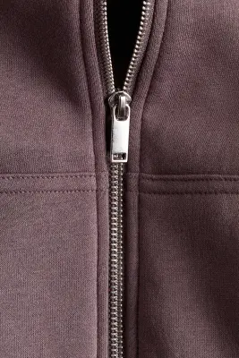 Veste à capuche zippée - Violet ancien chiné — photo 3