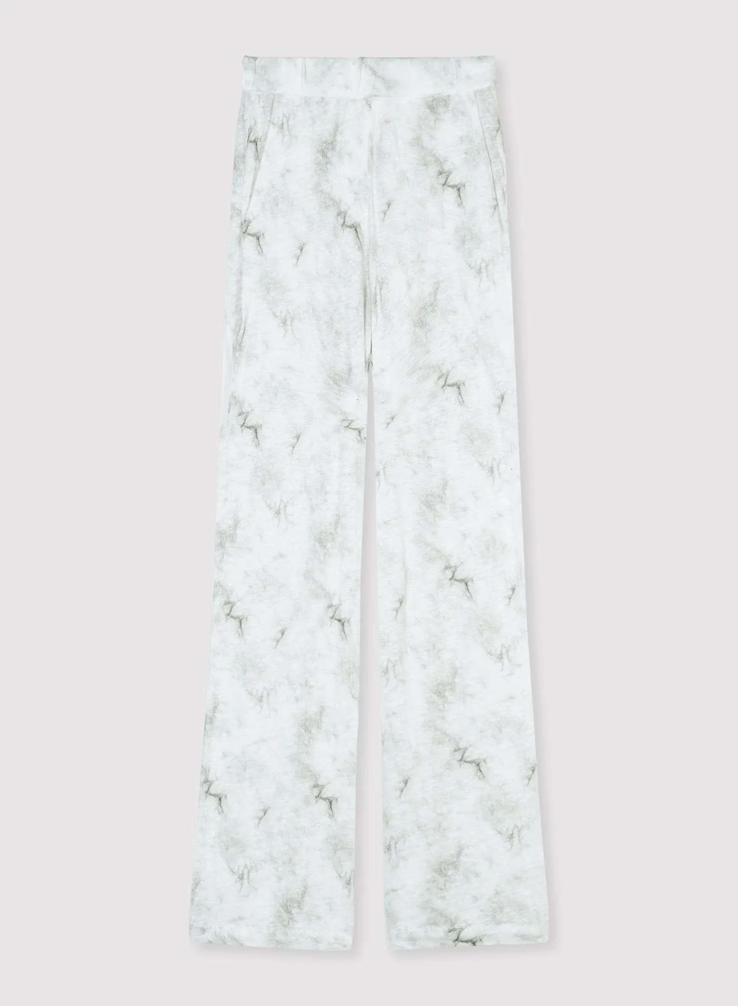 Pantalon Kaki Tie & Dye en Lin