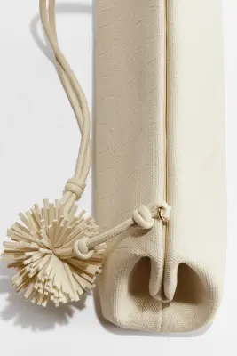 Sac porté épaule avec pompon décoratif - Jaune pâle — photo 1