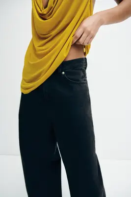 Barrel High Waist Jeans - Noir délavé — photo 1