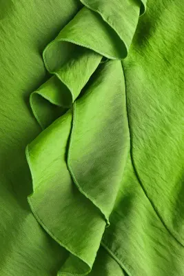 Robe volantée à bretelles fines - Vert — photo 5