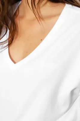 T-shirt basique col V Femme — photo 5