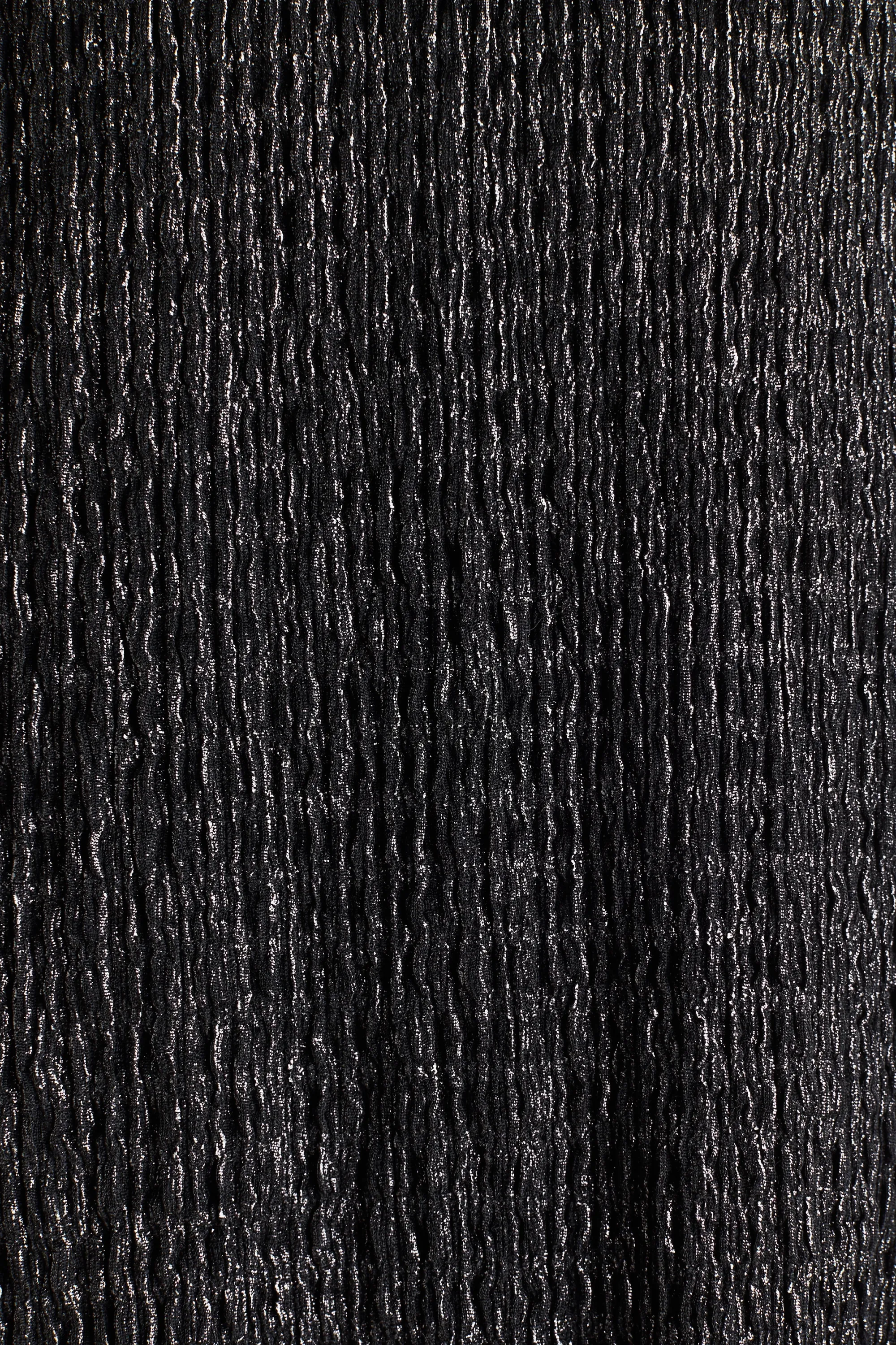 Pantalon smocké et évasé - Noir/argenté