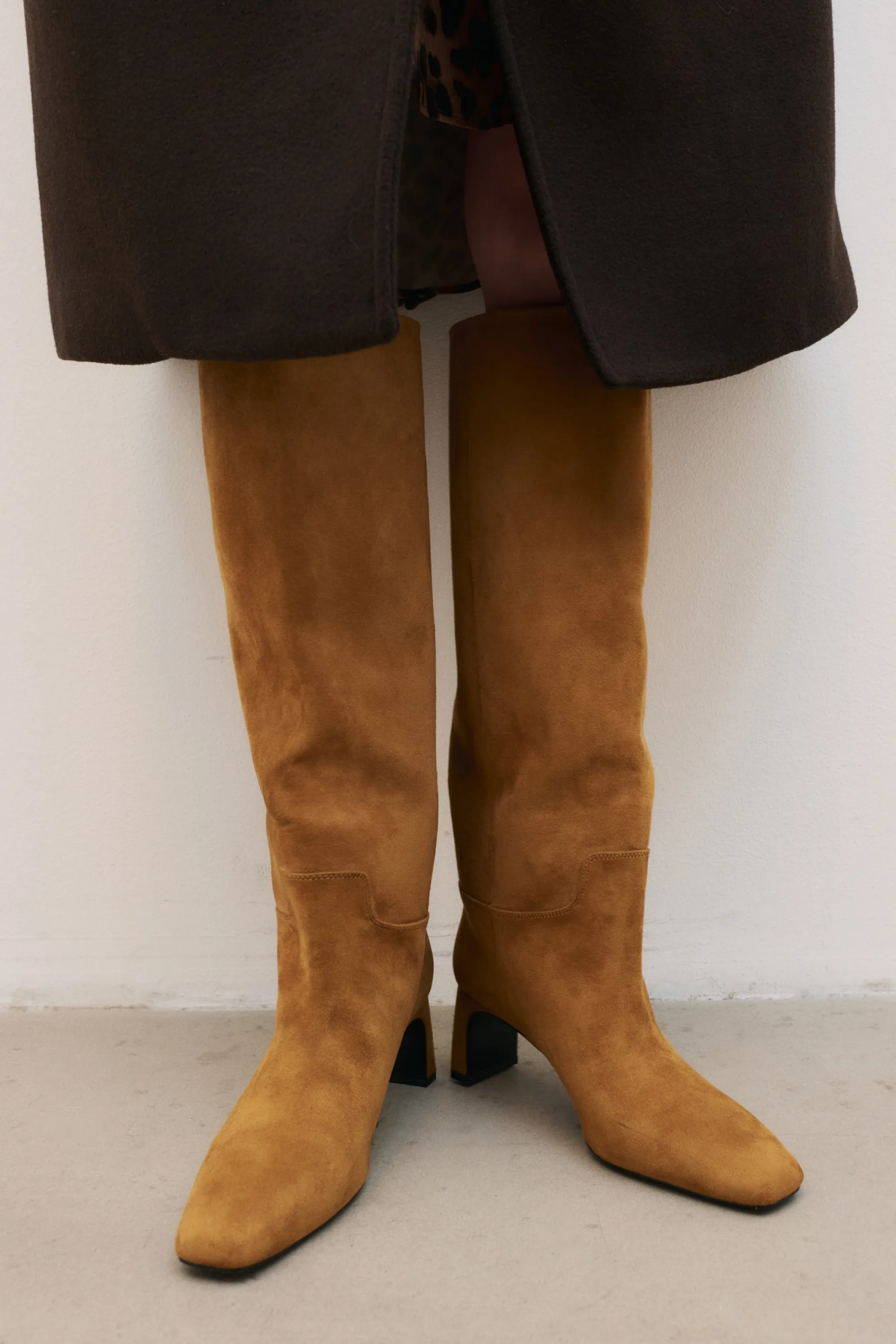 Bottes de hauteur genou - Beige foncé