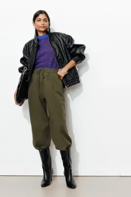 Pantalon balloon en maille — photo 3