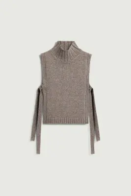 PULL OR BEIGE/GRIS — photo 5