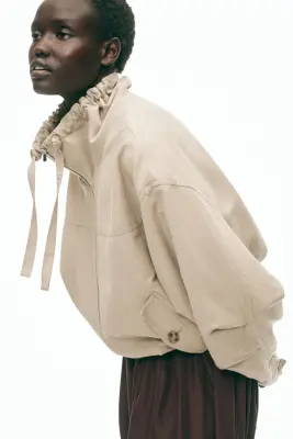 Veste en lin mélangé - Beige — photo 3
