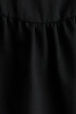 Robe en twill froncée - Noir — photo 4