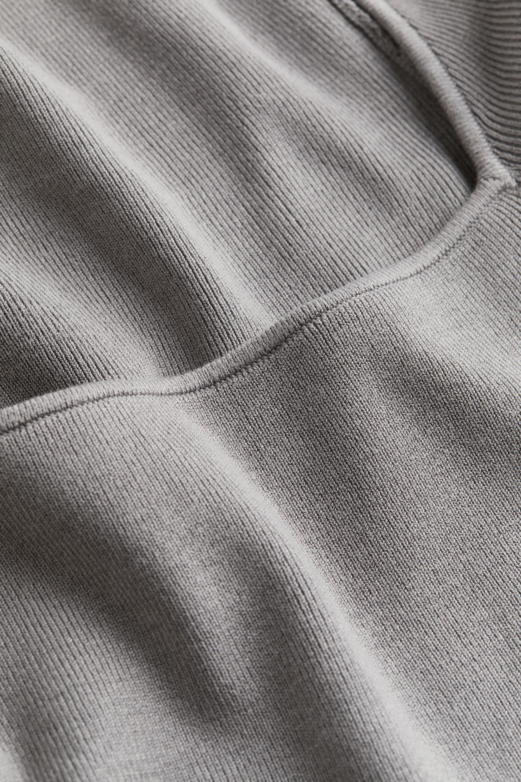 Crop top à encolure carrée - Gris