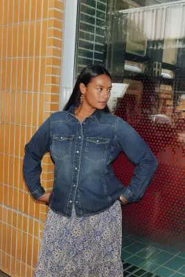 Chemise western en jean Femme — photo 2