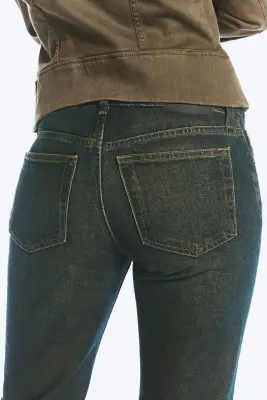 Jean bootcut ajusté taille basse Nova - Lobster Blue - Bleu foncé — photo 4