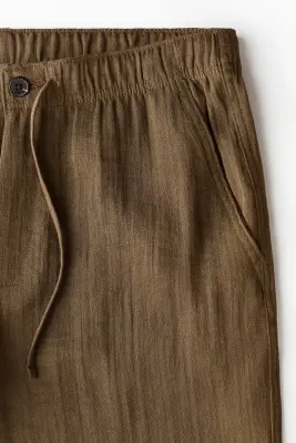 Pantalon Relaxed Fit - Vert kaki foncé — photo 4