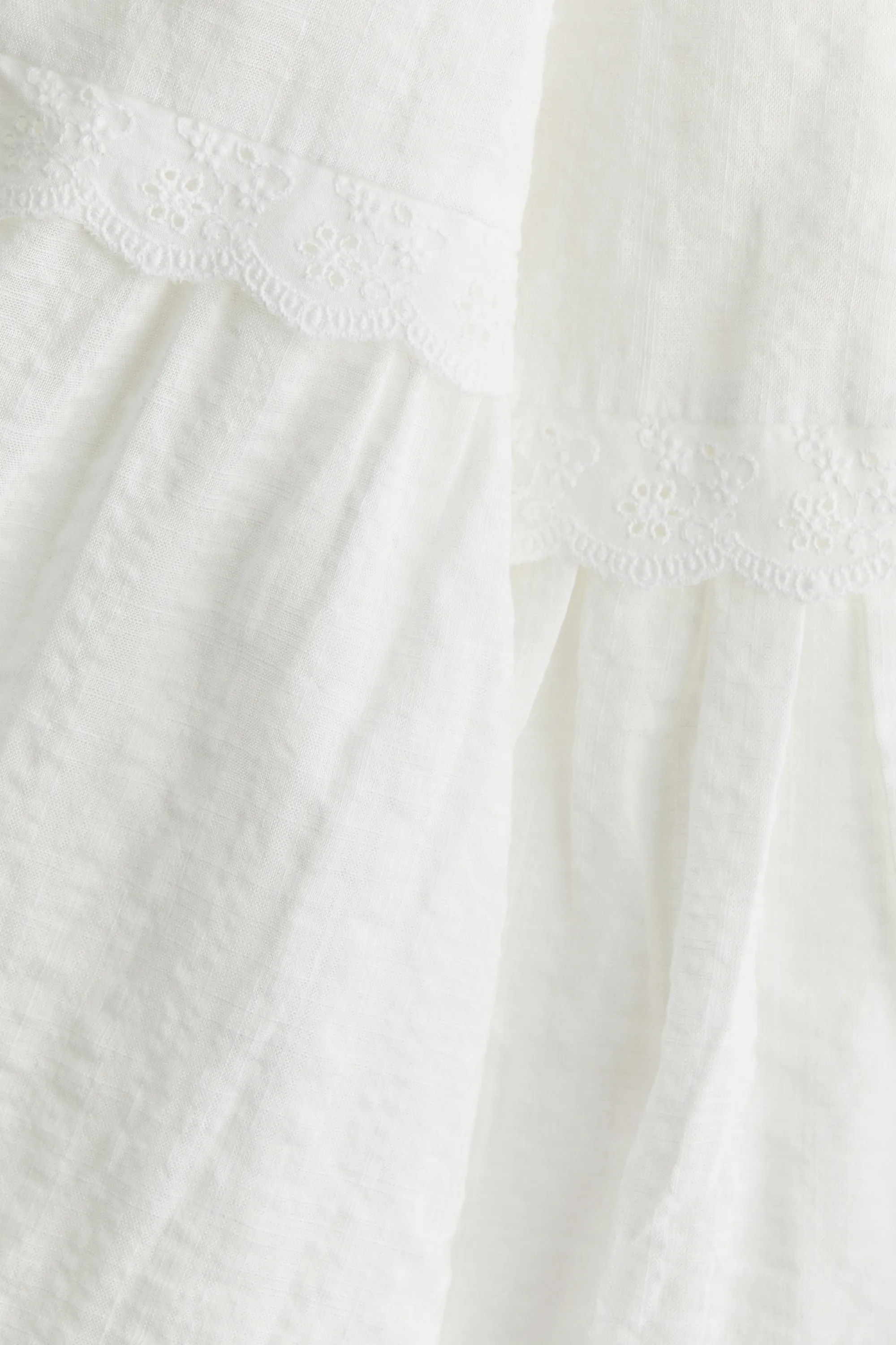 Robe avec bretelles à nouer - Blanc