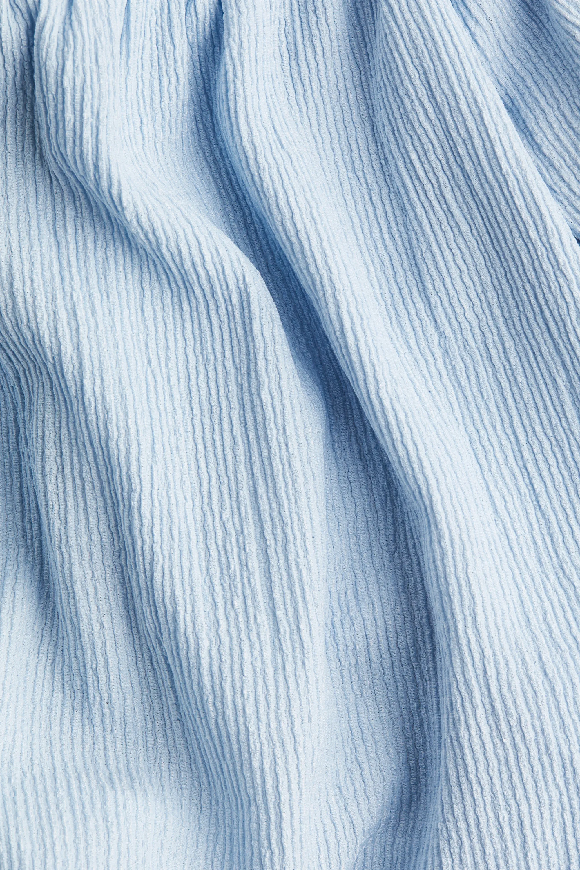 Crop top épaules nues - Bleu clair