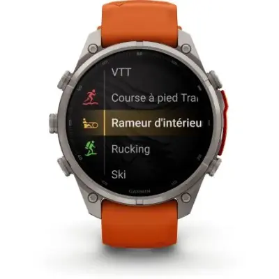 Garmin Fenix 9 Pro InReach amoled 47mm Sapphire Titane bracelet ocre/orange 010-04336-01 — photo 2