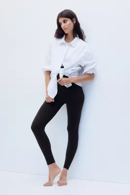 MAMA Legging côtelé Seamless - Marron foncé — photo 1