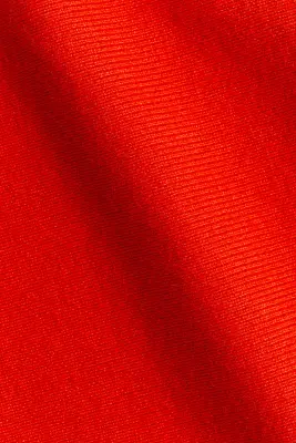 Top à encolure en V en maille - Rouge vif — photo 4