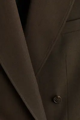Veste Regular Fit à fermeture croisée - Vert kaki foncé — photo 5