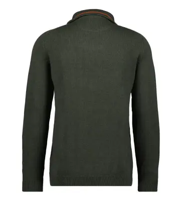 RAGMAN PULL COTON COL ZIP Kaki — photo 3