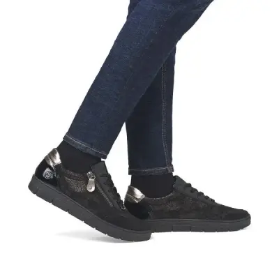 Baskets Remonte D5831-04 Noires - Lacets Grande Pointure Femme — photo 5
