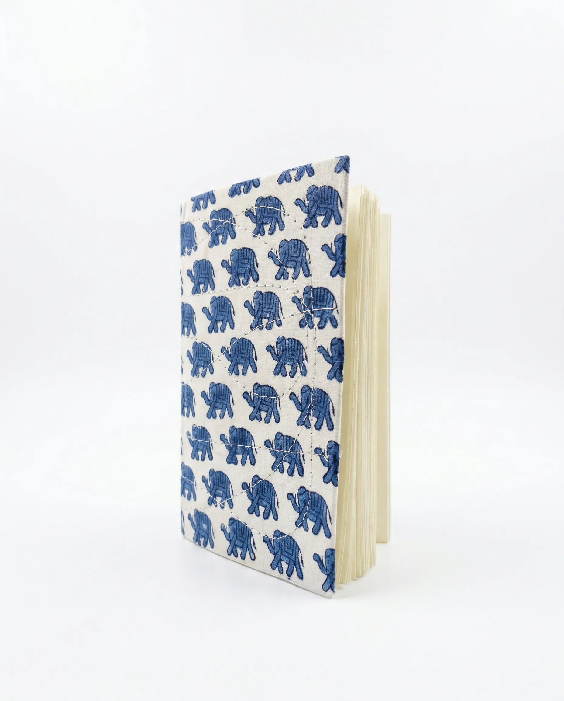 Carnet Indira - Motif Éléphant Bleu – Mamamushi Studio