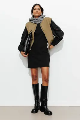 Robe sweat effet superposé — photo 3