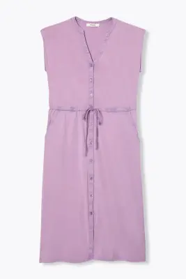 Robe midi en jersey uni Femme — photo 1