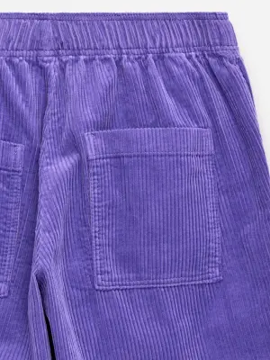 Pantalon en velours côtelé - Violet — photo 2