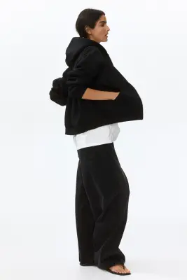 Veste à capuche zippée - Noir — photo 2
